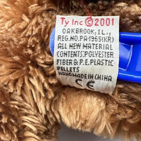 Vtg 2001 Ty Classic 15 Inch Shaggy Brown Puppy Hound Dog Plush Laying Floppy‎ - Picture 5 of 8